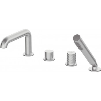 4-hole bathtub faucet with shower set