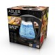 Adler AD 1274 B electric kettle 1.7 L 2200 W Black, Transparent Adler AD 1274 B electric kettle 1.7 L 2200 W Black, Transparent