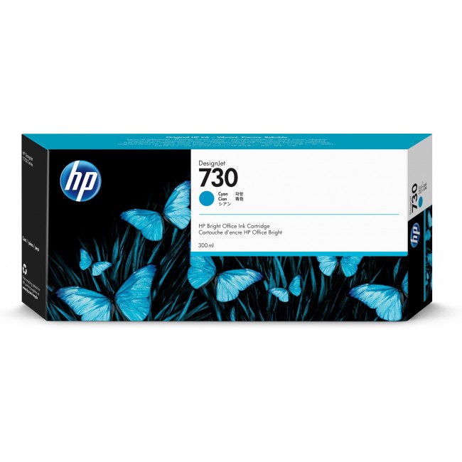 HP 730 300-ml Cyan DesignJet Ink Cartridge HP 730 300-ml Cyan DesignJet Ink Cartridge