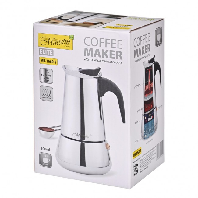 Feel-Maestro MR1660-200 manual coffee maker Pod coffee maker 0.2 L Chrome