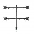 Gembird MA-D4-01 Adjustable desk 4-display mounting arm (rotate, tilt, swivel), 13 -32 , up to 10kg per screen