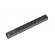 Bachmann 19'' 2m 8x Schuko H05VV-F 3G 1.50mm power extension 8 AC outlet(s) Black