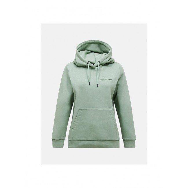 Bluza damska PEAK PERFORMANCE W Original Small Logo Hood kolor zielony - S