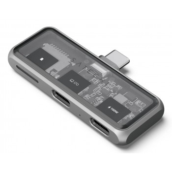 USB-C PD Hub & MicroSD Reader Gray