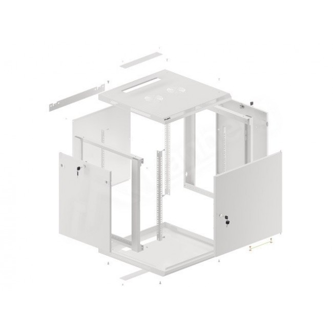 Lanberg WF01-6612-00S rack cabinet 12U Wall mounted rack Grey