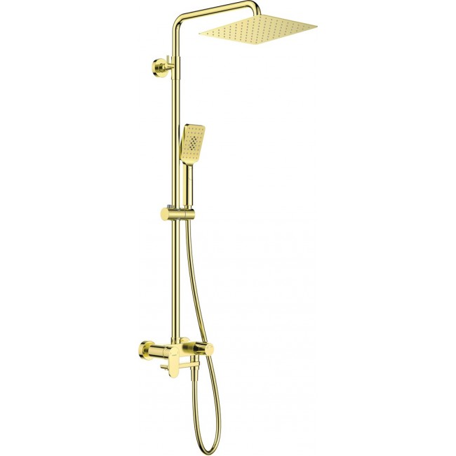 Shower head with bathtub mixer - movable spout Shower head with bathtub mixer - movable spout