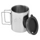Helikon Thermal mug with lid 250 ml Silver, Black