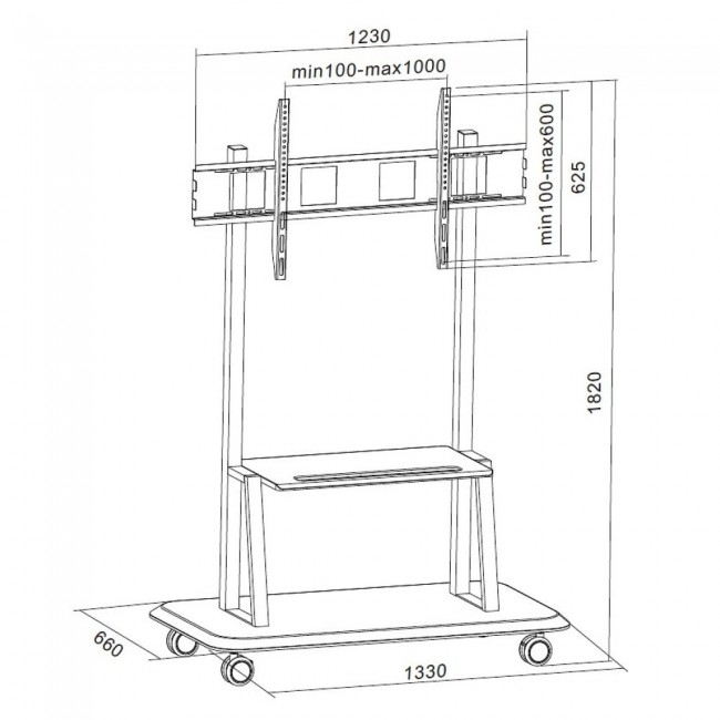 Techly ICA-TR31 signage display mount 3.05 m (120 Techly ICA-TR31 signage display mount 3.05 m (120