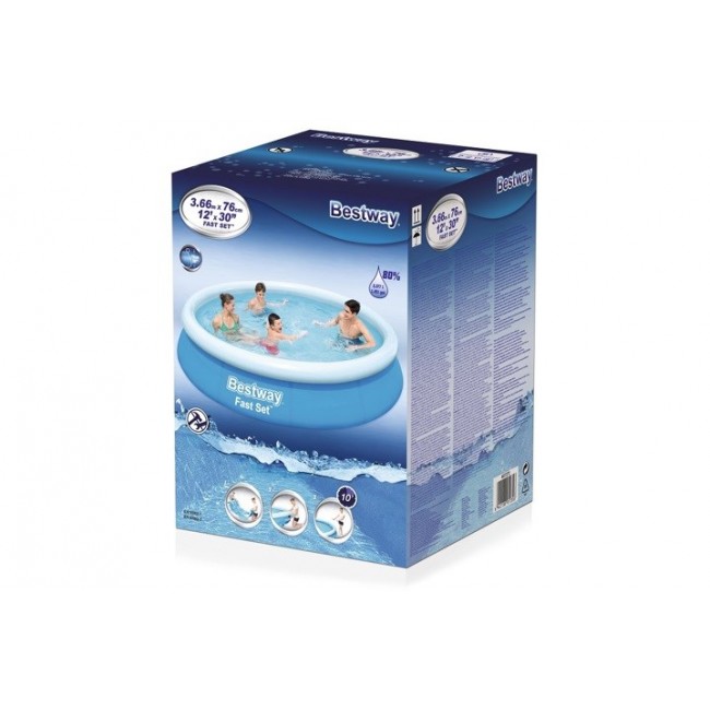 Bestway Fast Set Pool 3.66m x 76cm - blue Bestway Fast Set Pool 3.66m x 76cm - blue