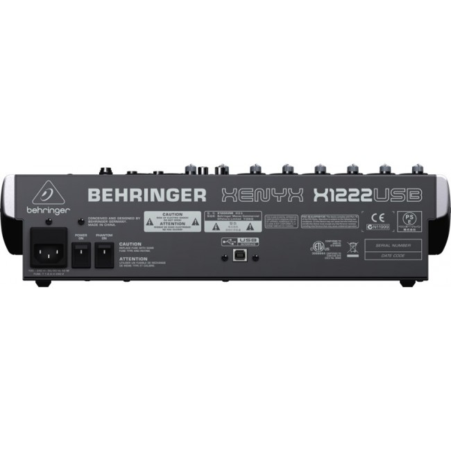 Behringer X1222USB audio mixer 4 channels