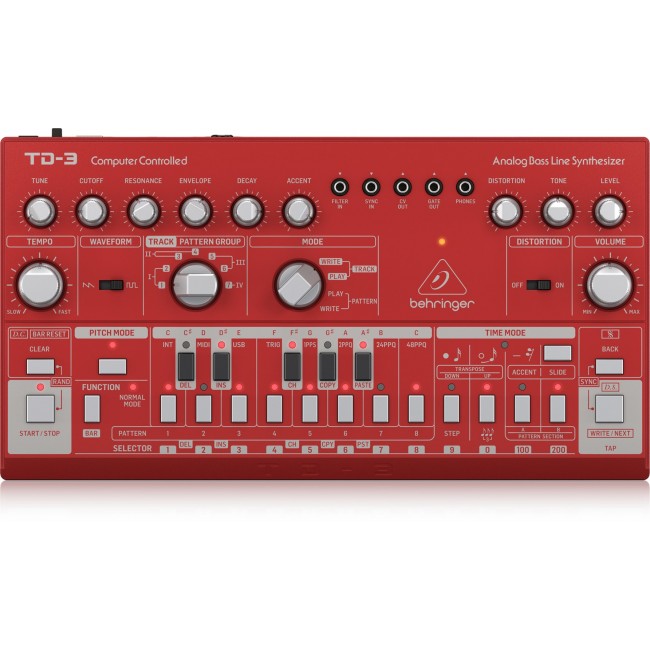 Behringer TD-3-RD synthesizer Analog synthesizer Red