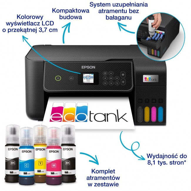 Epson EcoTank L3280 3-in-1 inkjet multifunction printer Epson EcoTank L3280 3-in-1 inkjet multifunction printer