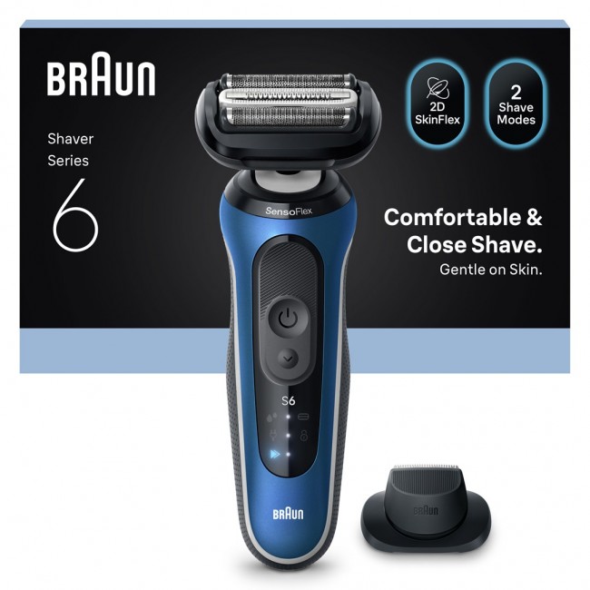 Braun Series 6 62-B1200S Foil shaver Trimmer Blue