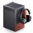 Jonsbo T6 PC Case, Mini-Tower, Mini-ITX, Tempered Glass, Wood, black