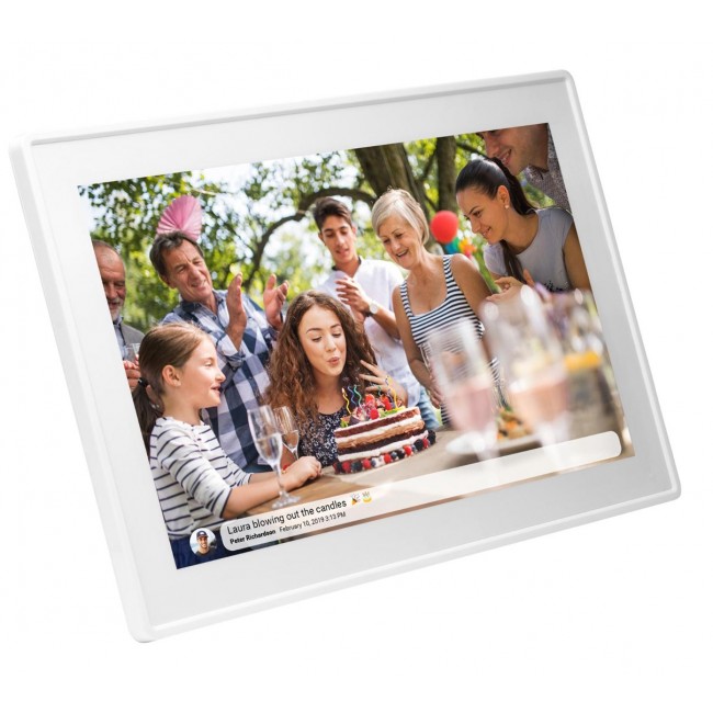 Denver PFF-1515W digital photo frame White 39.6 cm (15.6
