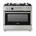 Ravanson KWGE-K90 Glass Inox gas-electric cooker