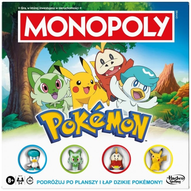 Hasbro Monopoly Pok mon Board Game (Polish Edition) Hasbro Monopoly Pok mon Board Game (Polish Edition)