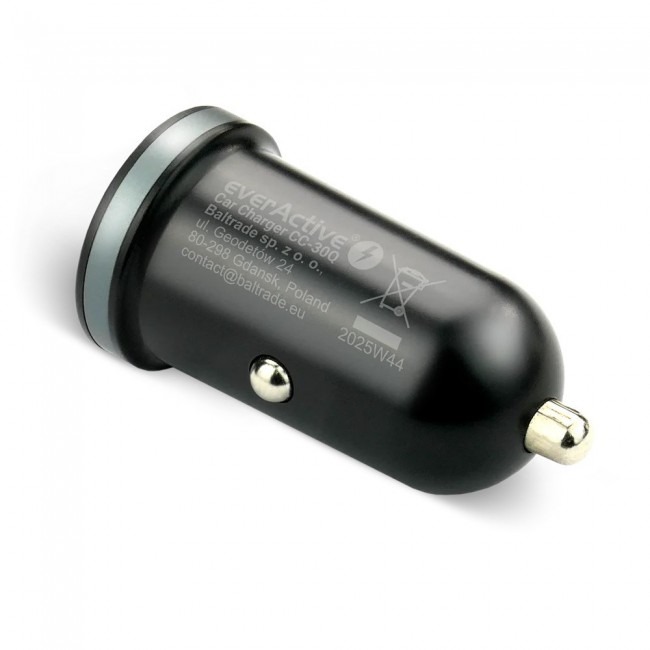 Car charger everActive CC-30Q USB + USB-C QC 3.0 PD 35W Car charger everActive CC-30Q USB + USB-C QC 3.0 PD 35W