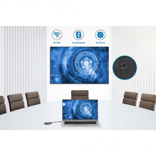 Manhattan 1080p Wireless HDMI Display Presentation Kit, 2-Piece Set with HDMI Receiver and USB-C Transmitter Dongle to Wirelessly Display a Video Signal from a Laptop/Tablet/Smartphone on an HDMI TV or Projector, Black Manhattan 1080p Wireless HDMI Display Presentation Kit, 2-Piece Set with HDMI Receiver and USB-C Transmitter Dongle to Wirelessly Display a Video Signal from a Laptop/Tablet/Smartphone on an HDMI TV or Projector, Black