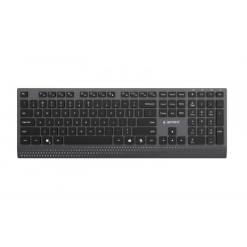 Gembird KB-MCH-06 Slim wired multimedia keyboard with Type-C adapter, US layout, black