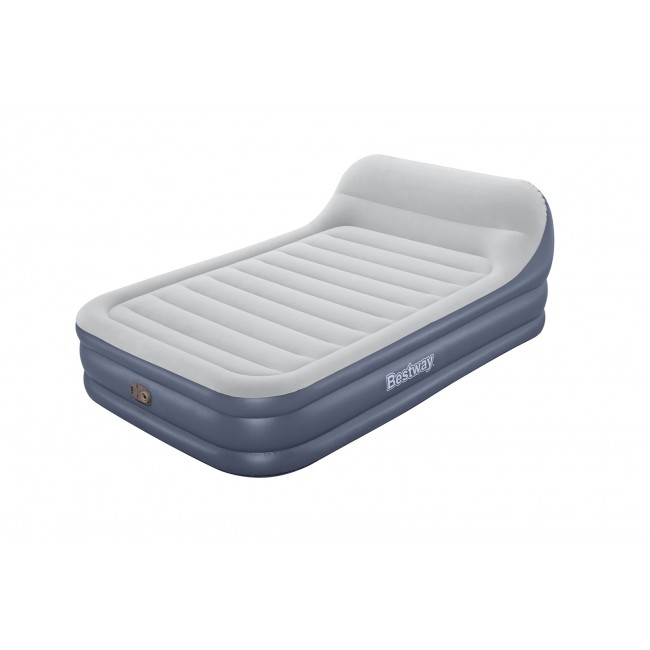 Bestway Tritech SleekFlow Headboard Air Mattress Queen with Built-in AC Pump and Antimicrobial Coating 2.26 m x 1.52 m x 84 cm