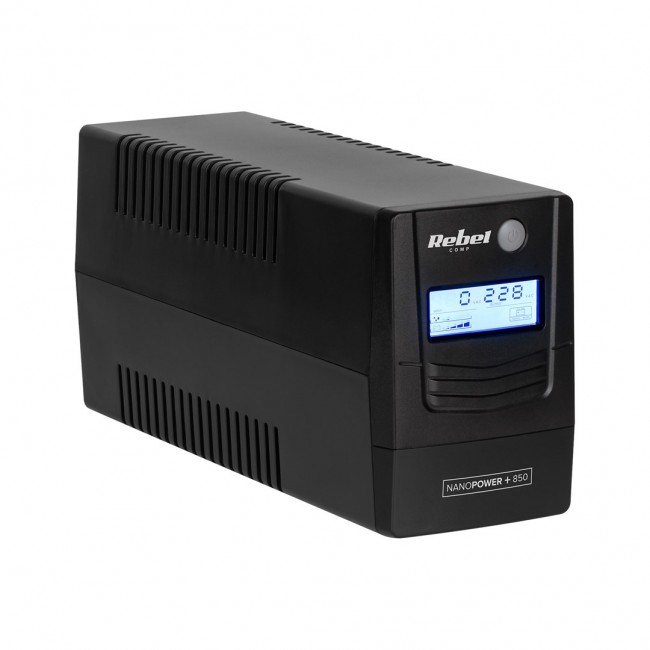 Rebel Nanopower Plus 850 UPS | Off-line | Sinusoida| 850VA | 480W | LCD | USB