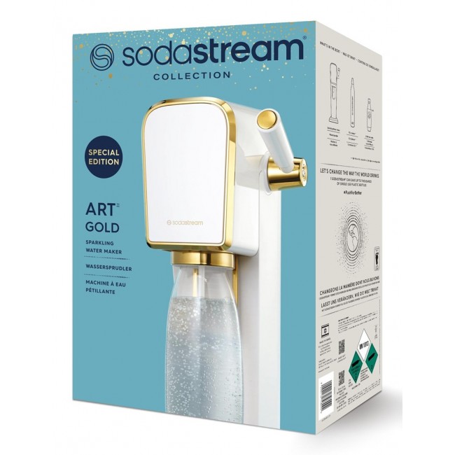 SodaStream Soda Maker ART White-Gold with PET Bottle 1L SodaStream Soda Maker ART White-Gold with PET Bottle 1L