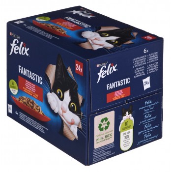 Felix Fantastic country flavors in jelly - Wet food for cats - 24x 85g