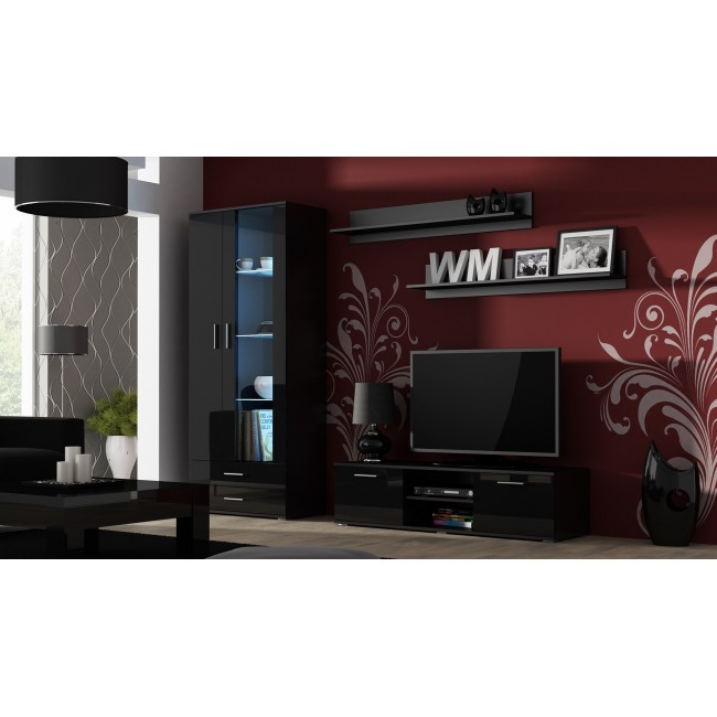 Cama TV stand SOHO 140 black/black gloss