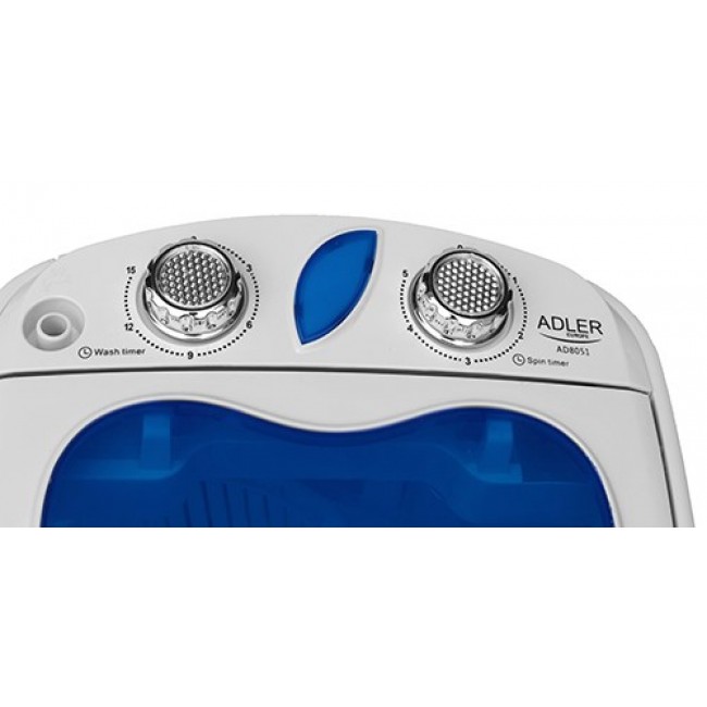 Adler AD 8051 washing machine Top-load 3 kg Blue, White