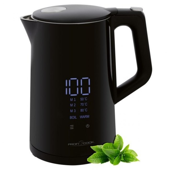 ProfiCook PC-WKS 1243 electric kettle 1.7 L 2200 W Black ProfiCook PC-WKS 1243 electric kettle 1.7 L 2200 W Black
