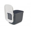 SAVIC HOP Anthracite with White Lid Cat Litter Tray 58.5x39x39.5 cm 1 pc.