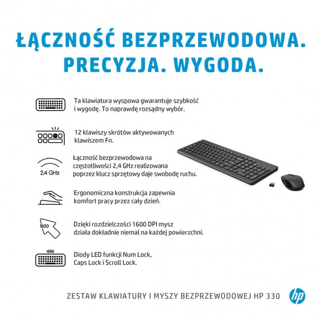 HP 330 Wireless Mouse and Keyboard Combination HP 330 Wireless Mouse and Keyboard Combination