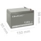 Qoltec 53049 AGM battery | 12V | 12Ah