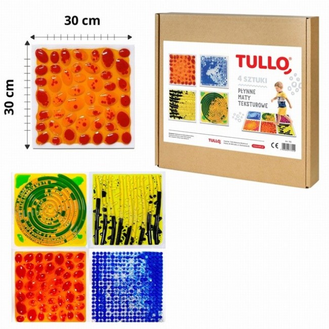 Tullo Sensory path textured sensory tiles with liquid, 4 pcs. Tullo Sensory path textured sensory tiles with liquid, 4 pcs.