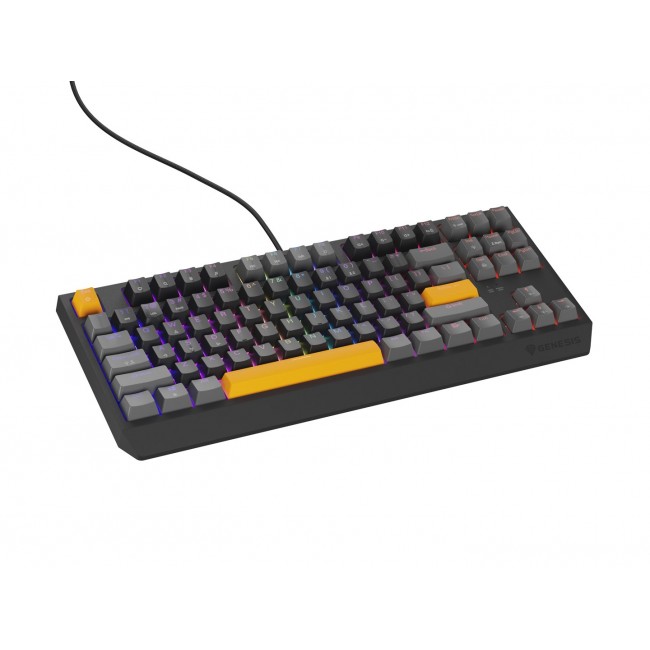 GENESIS Thor 230 TKL keyboard Gaming USB + RF Wireless + Bluetooth QWERTY Black, Grey, Orange