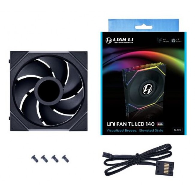 Lian Li Uni Fan TL LCD Computer case, Processor 14 cm Black 1 pc(s)