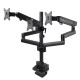 Maclean MC-811 Monitor Bracket Desk Mount Holder For 3 LCD LED Monitors USB 17'' - 27