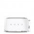 SMEG Toaster 2-slice 4-slot 50'Style White TSF02WHEU