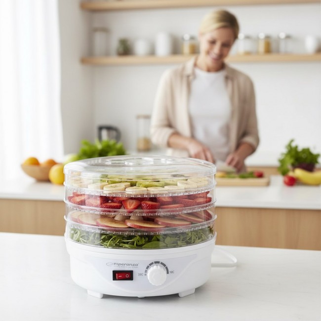 Esperanza EKD003 food dehydrator Transparent, White 250 W