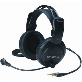 Koss SB40 headphones/headset Wired Head-band Calls/Music Black Koss SB40 headphones/headset Wired Head-band Calls/Music Black