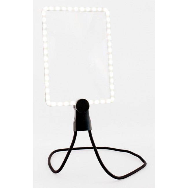 REALPOWER LED-Lupe HL-1,rechteckige LED-Leselupe zum umh nge