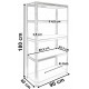 Topeshop REGA G9040 garden tool storage rack Freestanding Galvanized steel, MDF