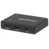Manhattan HDMI Splitter 4-Port (Compact), 4K@30Hz, Displays output from x1 HDMI source to x4 HD displays (same output to four displays), AC Powered (cable 0.7m), Black, Three Year Warranty