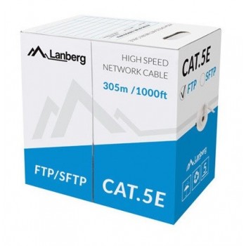 Lanberg LCS5-11CU-0305-S networking cable Grey 305 m Cat5e S/FTP (S-STP)