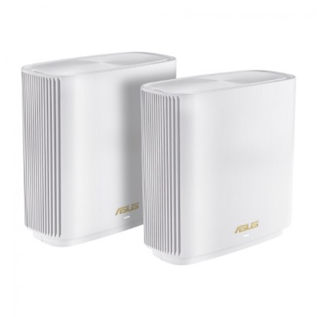 ASUS ZenWiFi AX (XT9) AX7800 2er Set Wei Tri-band (2.4 GHz / 5 GHz / 5 GHz) Wi-Fi 6 (802.11ax) White 4 Internal ASUS ZenWiFi AX (XT9) AX7800 2er Set Wei Tri-band (2.4 GHz / 5 GHz / 5 GHz) Wi-Fi 6 (802.11ax) White 4 Internal