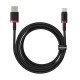 Baseus Dura USB Type A to Type C 60 W fast charging cable 2 m Black, Red Baseus Dura USB Type A to Type C 60 W fast charging cable 2 m Black, Red