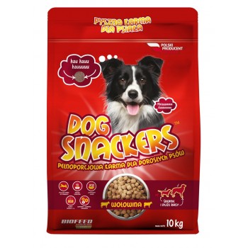 BIOFEED Dog Snackers Adult medium & large Beef - dry dog food - 10kg