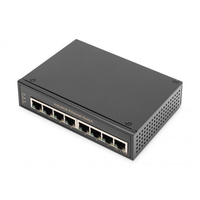 Digitus 8 port Gigabit Ethernet network switch, industrial, unmanaged