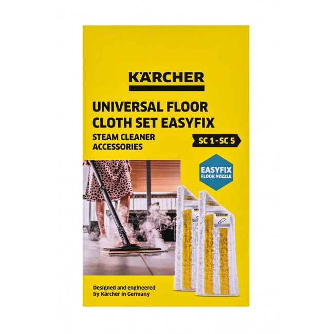K rcher Universal floor cloth set EasyFix Mop disposable cloth White, Yellow